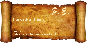 Popesku Emma névjegykártya